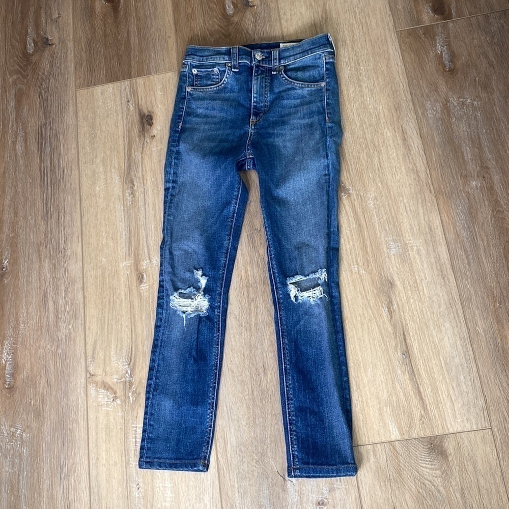 Rag & Bone High Rise Skinny Jeans Size 24 in Bonnie Blue - Picture 3 of 8